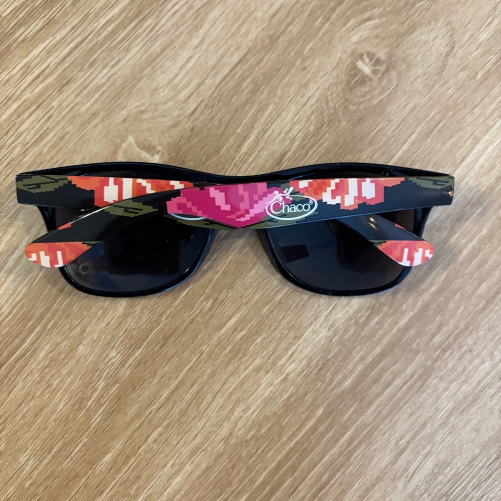 Chaco Black Sunglasses with Pixel Flowers